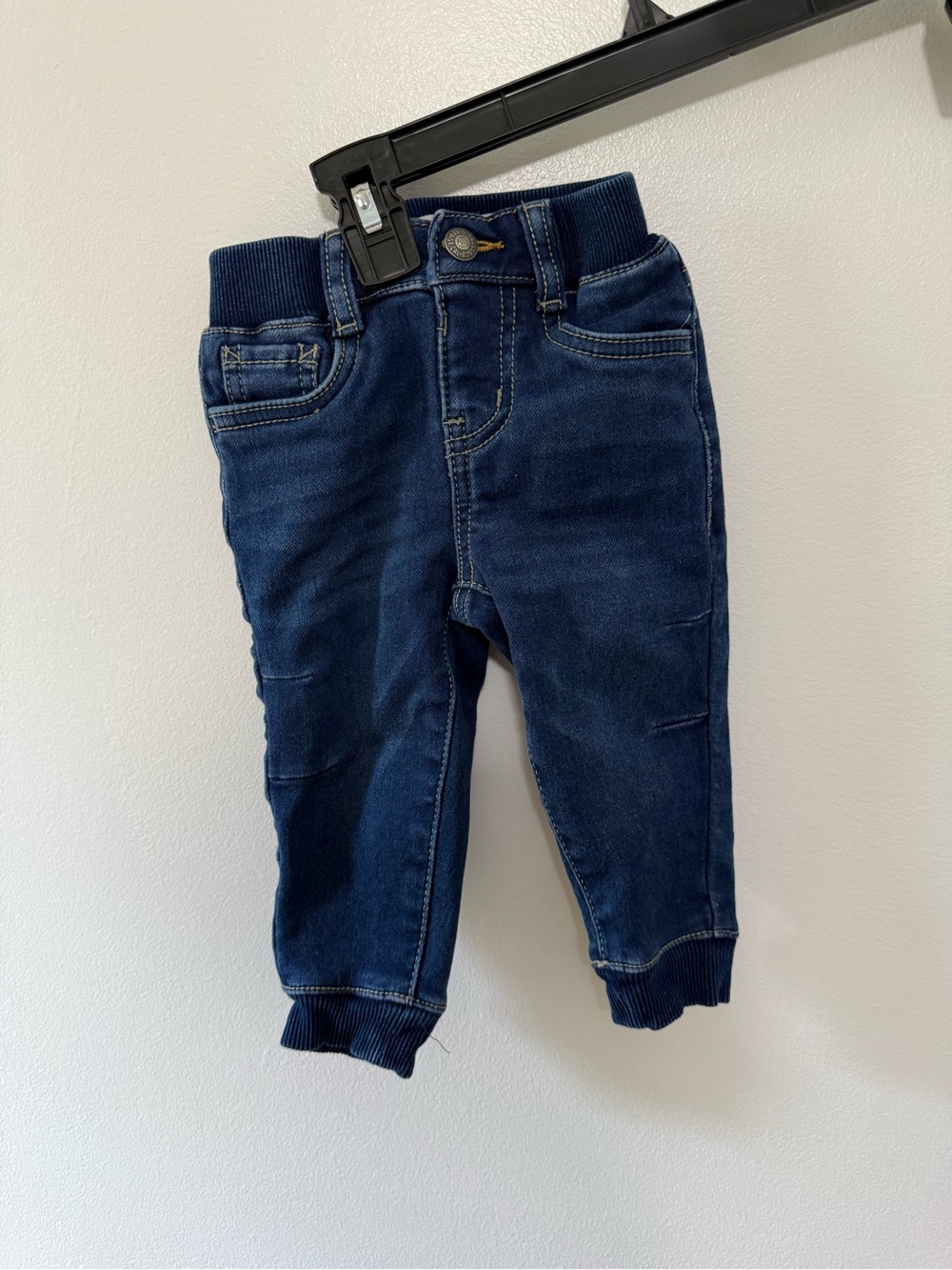 Levi's Kids Navy Blue Rib-Waist Jogger Jeans